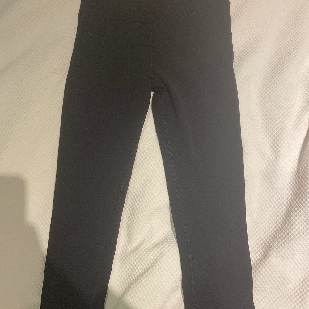 Black athleta girl leggings high rise chit chat tight